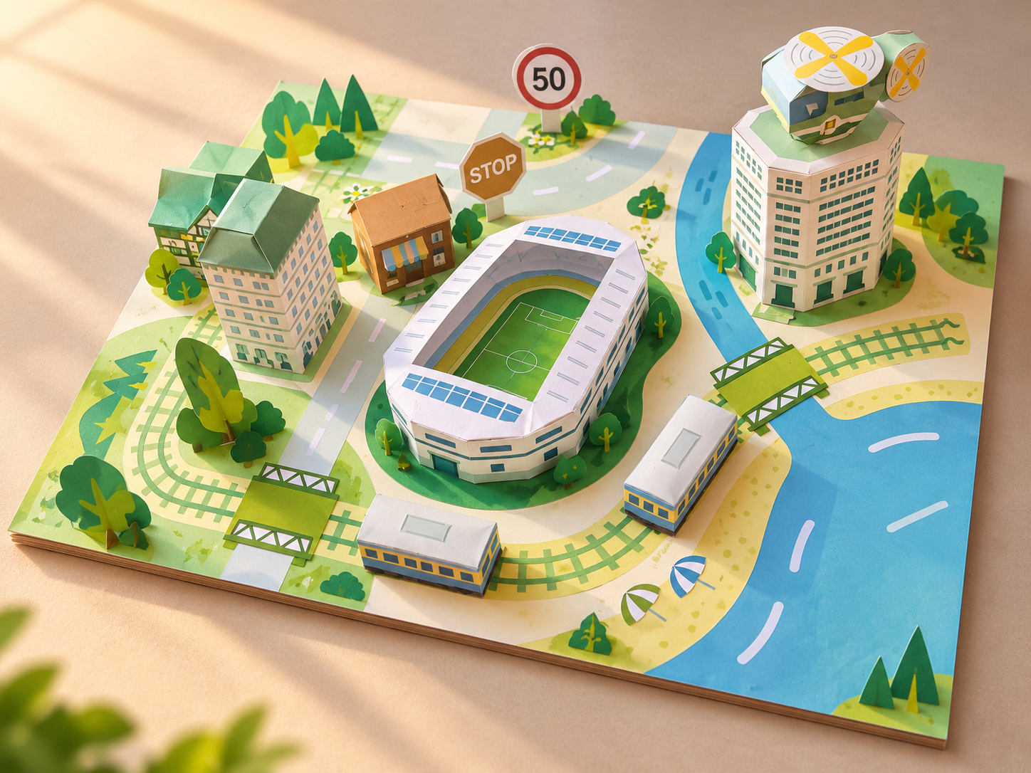 AI illustrated Paper City